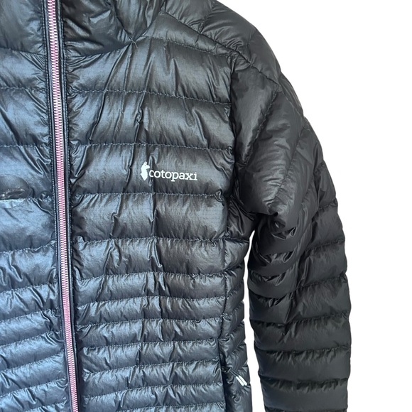 Cotopaxi Fuego Hooded 800 Fill Down Jacket WS Women's Small Black Rose Gold Zip - Picture 2 of 11